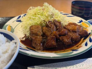 ザキ・サキ2Days、一日目は岡崎市の洒落たイベントスペースで、イレギュラーレイアウト会場に工夫セッティングで挑みました。

今年は三重・愛知にやたらとお邪魔しまして、そこで覚えた四日市のトンテキが食いたいけど、途中下車するほどのグルメではない私は、湾岸長島インターのレストランでトンテキ定食で力をつけてから会場入り。

3公演御一緒した皆さんと、熱き演奏を🎉
お疲れ様でした、ありがとうございました🤲

とって返して、本日尼崎にて！
宜しくお願いいたします。